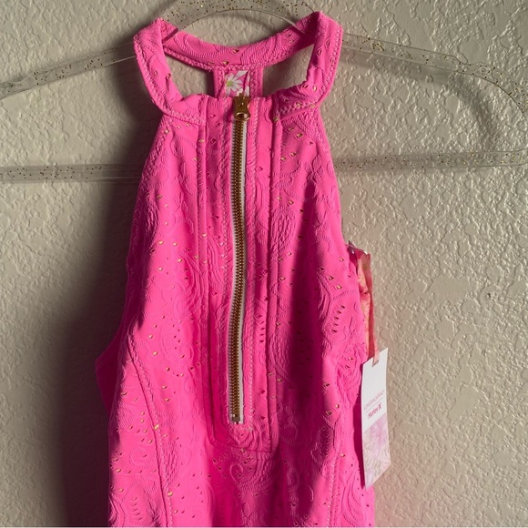 LOVESHACKFANCY X HURLEY - EYELET PAISLEY MODERATE ONE PIECE Cotton Candy - Picture 10 of 16